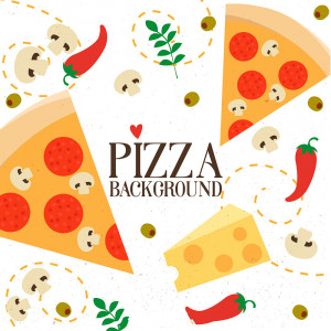 Hình minh họa bánh pizza cùng phô mai file AI - mẫu số 263