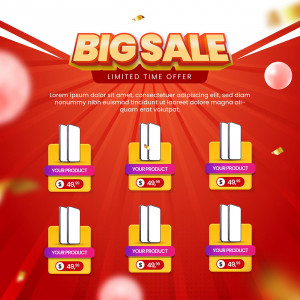 Banner big sale giới hạn file EPS