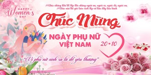 Banner mừng ngày Phụ nữ việt nam file CDR mẫu PN200