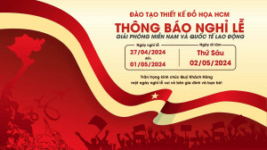 Banner thông báo lịch nghỉ lễ file PSD - mẫu số 01