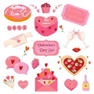 Hình minh họa quà tặng ngày lễ valentine file vector mẫu BV64