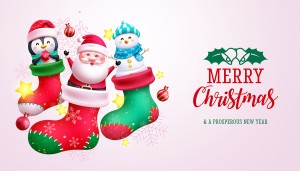 Banner ông già noel lễ giáng sinh file vector mẫu BN180