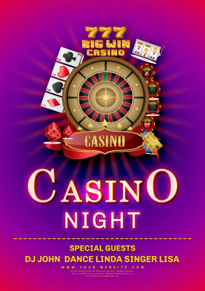 Poster trò chơi casino file PSD mẫu T57