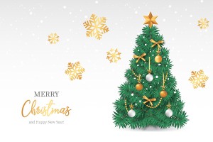 Banner cây thông noel file vector mẫu số 381