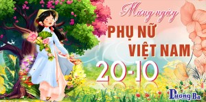 Banner mừng ngày Phụ nữ việt nam file CDR mẫu PN197