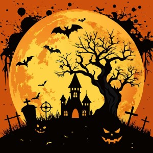 Background lễ halloween kinh dị file EPS và AI mẫu MB49