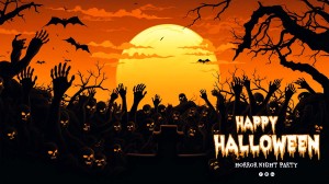 Banner lễ hội halloween file PSD mẫu MB337