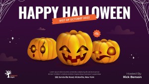 Banner lễ hội halloween file PSD mẫu MB445