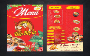 Menu quán đồ ăn vặt bếp mẹ ỉn file CDR