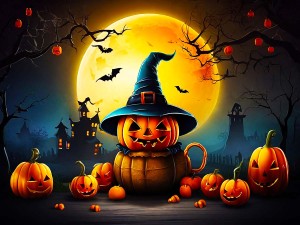 Background lễ hội halloween file PSD mẫu MB316