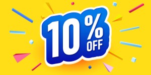 Banner con số giảm giá 10% file vector mẫu GP182