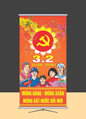 Mẫu thiết kế mừng ngày thành lập Đảng năm 2023 file CDR mẫu D97