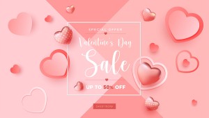 Banner sale ngày lễ valentine file vector mẫu BV67