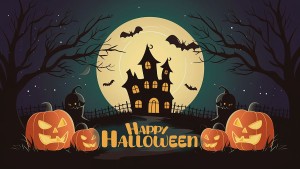 Banner lễ hội halloween kinh dị file PSD mẫu MB291