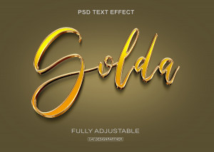 Hiệu ứng text gold file PSD mẫu HU396