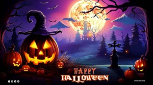 Banner bí ngô ma quái halloween file PSD  - mẫu số 536