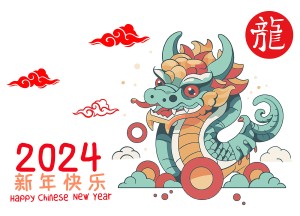 Banner con rồng trên núi file vector mẫu PT57