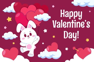 Banner ngày lễ valentine lãng mạn file vector mẫu BV302