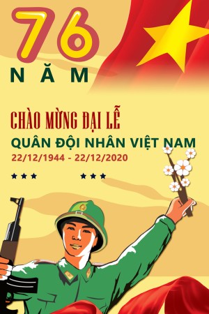 Poster kỷ niệm 76 năm ngày thành lập quân đội nhân dân Việt Nam 4