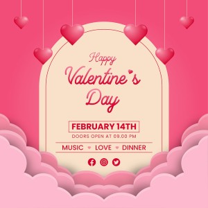 Banner ngày lễ valentine file vector mẫu BV119