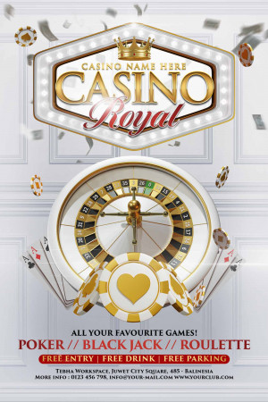 Poster trò chơi casino file PSD mẫu T40