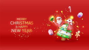 Banner ông già noel mùa lễ giáng sinh file vector mẫu BN110