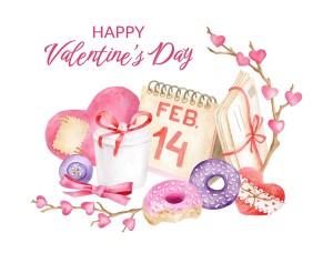 Hình minh họa quà tặng tình yêu ngày valentine file vector mẫu số 893