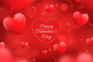 Banner valentine nền trái tim đỏ file vector mẫu số 754