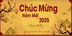 Backdrop chúc mừng năm mới 2025 file PSD mẫu số 315