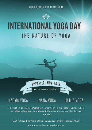 Poster ngày quốc tế yoga file PSD - mẫu số 965