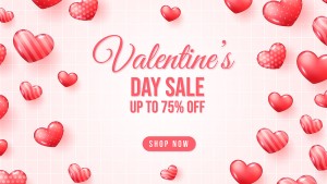 Banner sale ngày lễ valentine file vector mẫu BV135