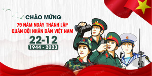 Phông nền ngày thành lập Quân Đội Nhân Dân Việt Nam 22/12 File Corel