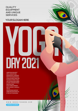 Poster khóa học yoga tại nhà file PS mẫu J147