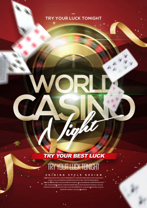 Poster trò chơi casino file PSD mẫu T34