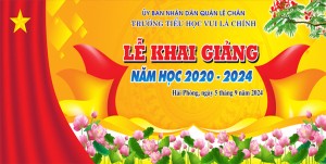 Backdrop lễ khai giảng file Corel - mẫu số 457