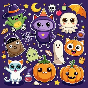 Hình minh họa nhân vật lễ hội halloween file EPS - mẫu số 213