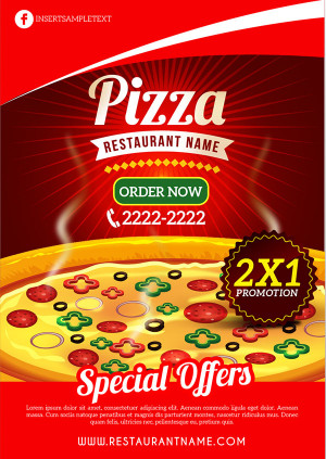 Poster quảng cáo bánh pizza file EPS - mẫu số 656