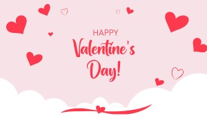 Banner ngày valentine nền màu hồng file vector mẫu BV354