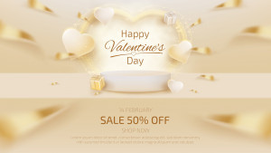 Bục trưng bày sản phẩm ngày Valentine P24 file EPS