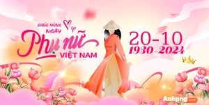 Banner chúc mừng ngày phụ nữ việt nam file CDR mẫu PN285