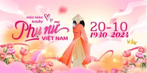 Banner chúc mừng ngày phụ nữ việt nam file CDR mẫu PN285