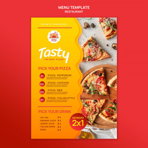 Poster quảng cáo bánh pizza file PSD mẫu P113