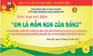 Backdrop Phông nền sinh hoạt đoàn đội trong trường học File Corel số 7