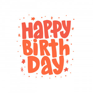 Bộ chữ typo happy birthday file EPS và AI mẫu K103