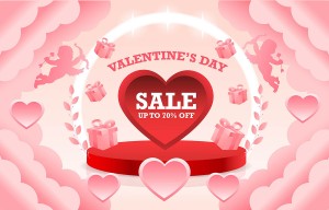 Banner sale ngày lễ valentine file vector mẫu BV165