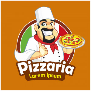 Logo cửa hàng bánh pizza file EPS - mẫu số 549