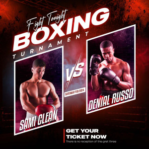 Poster giải thi đấu boxing A14 file PSD