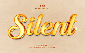 Hiệu ứng text gold file PSD mẫu HU378