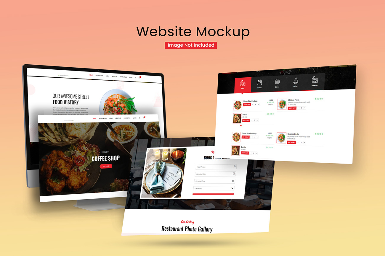 Mockup website file PSD mẫu số 13