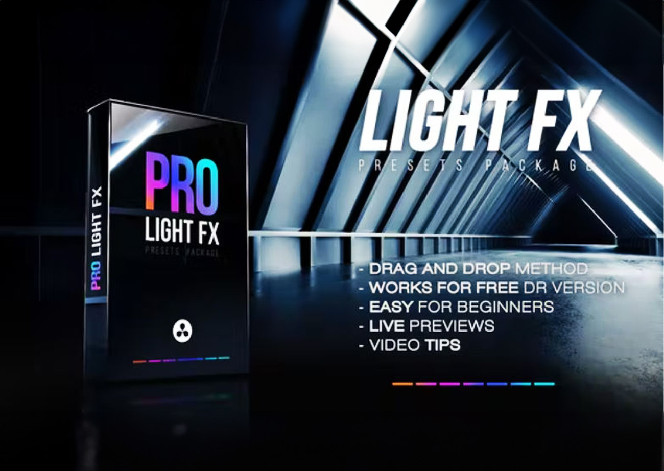 Hiệu ứng chuyển cánh ánh sáng trong Davinci - Light FX & Transitions for DaVinci Resolve